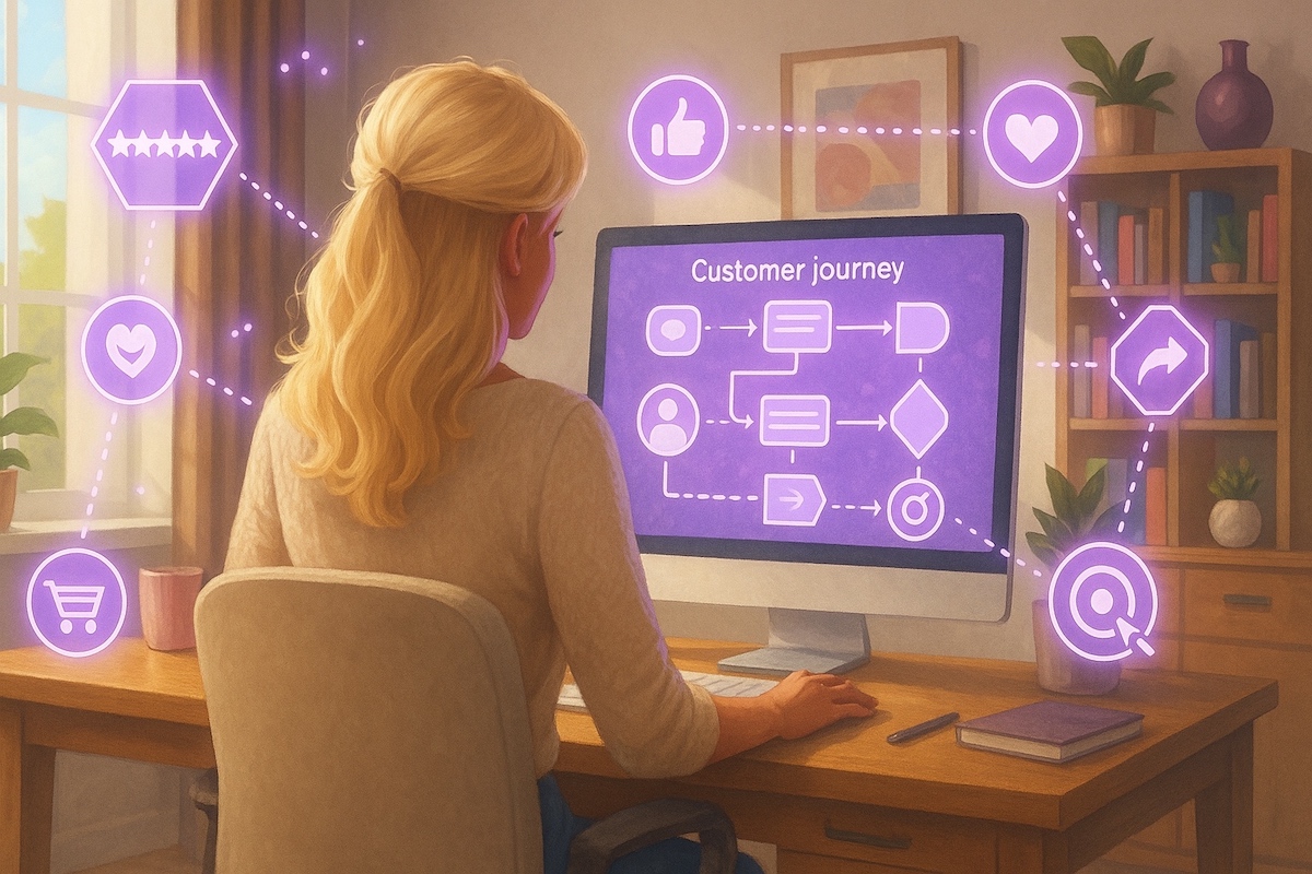 A coach designing her customer journey to improve results