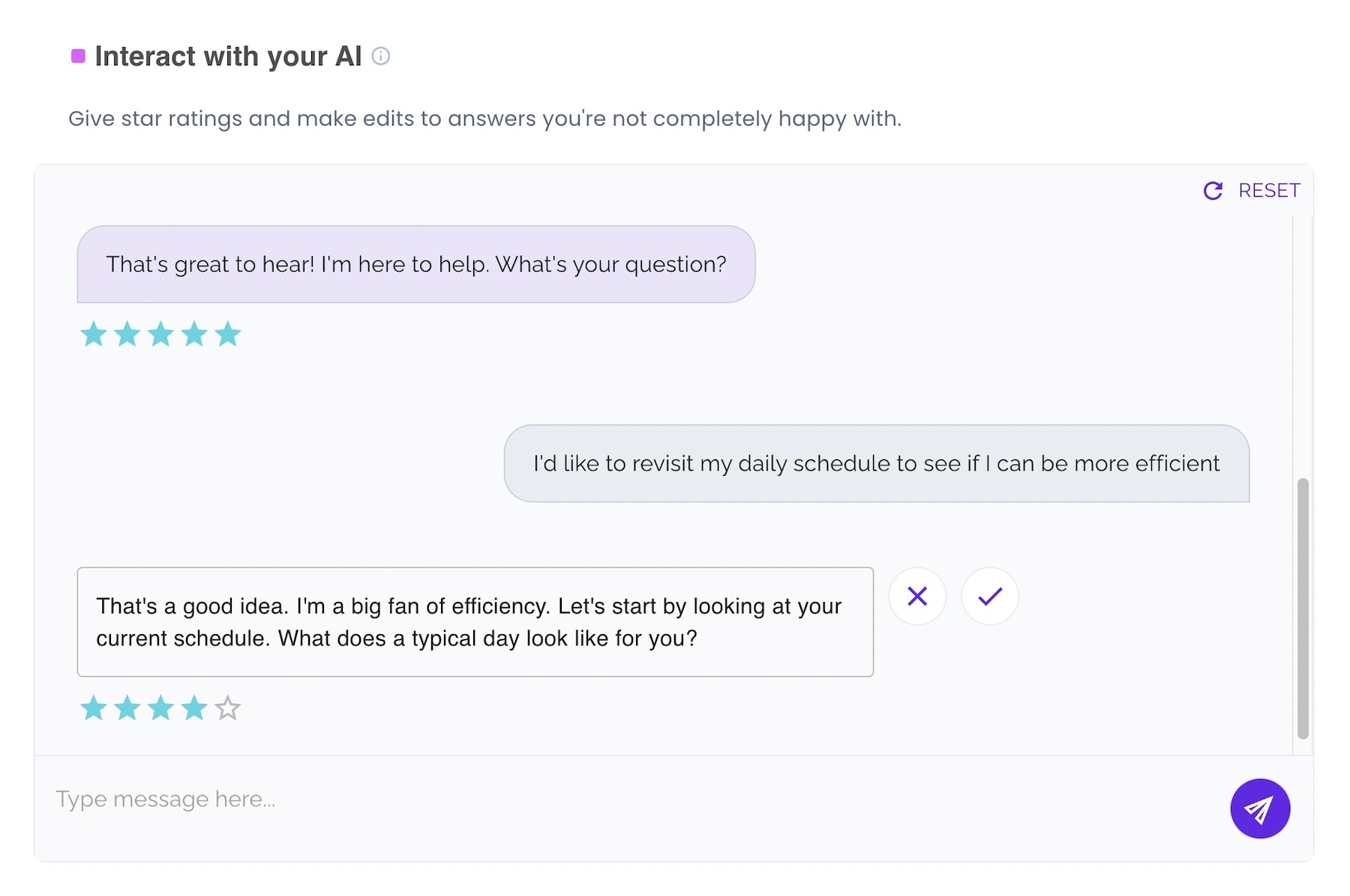 Chat to your AI self to fine tune its responses
