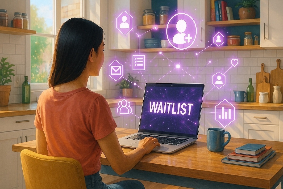 A coach building her waitlist of clients