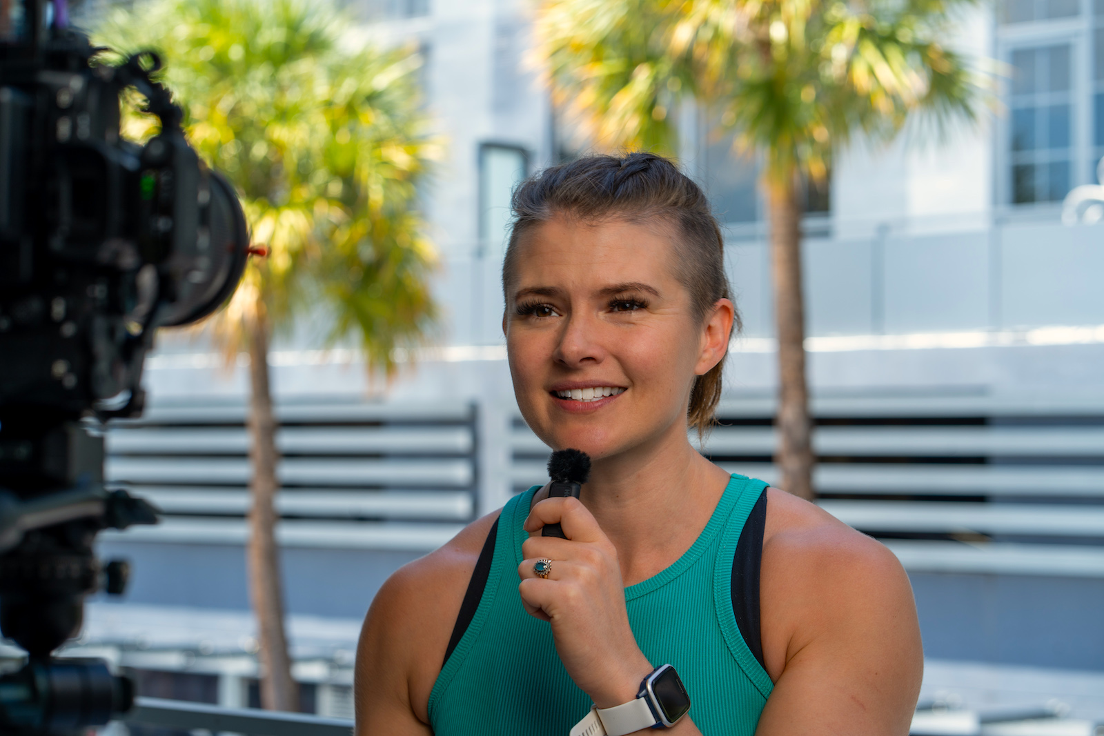 AI expert Jodie Cook presenting to camera