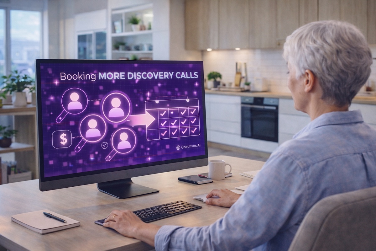 A coach working on increasing the number of discovery calls she has