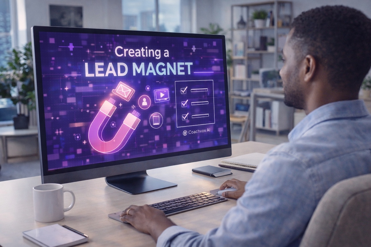 A coach creating a new lead magnet, trying to fix a conversion issue