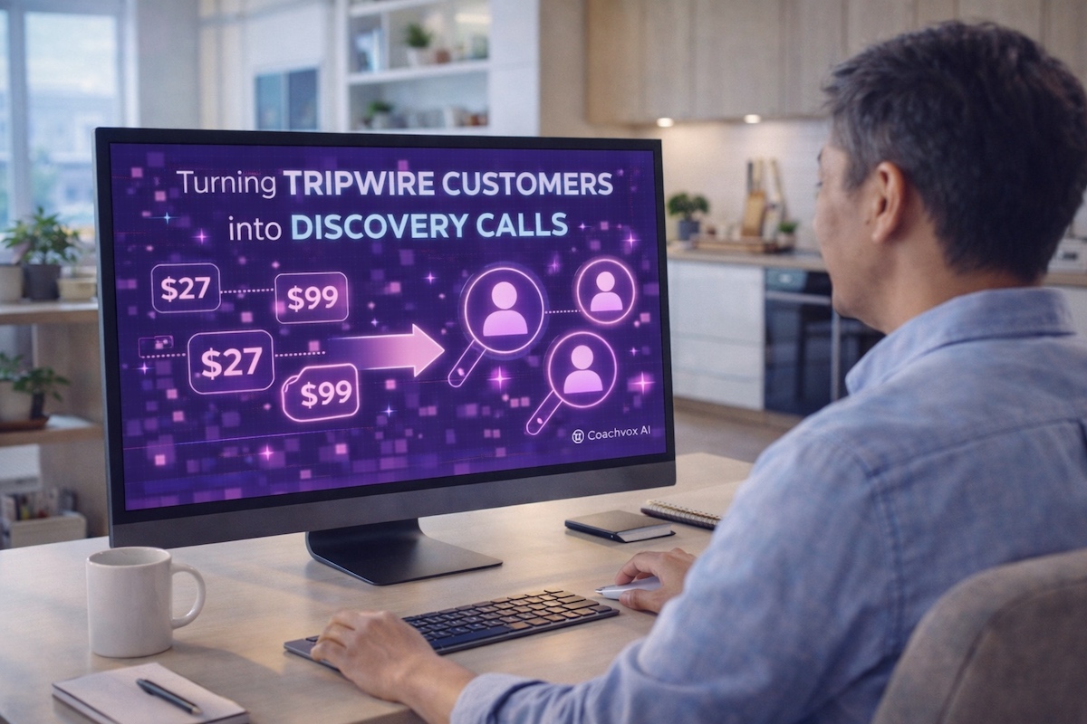 A coach converting clients from a tripwire funnel