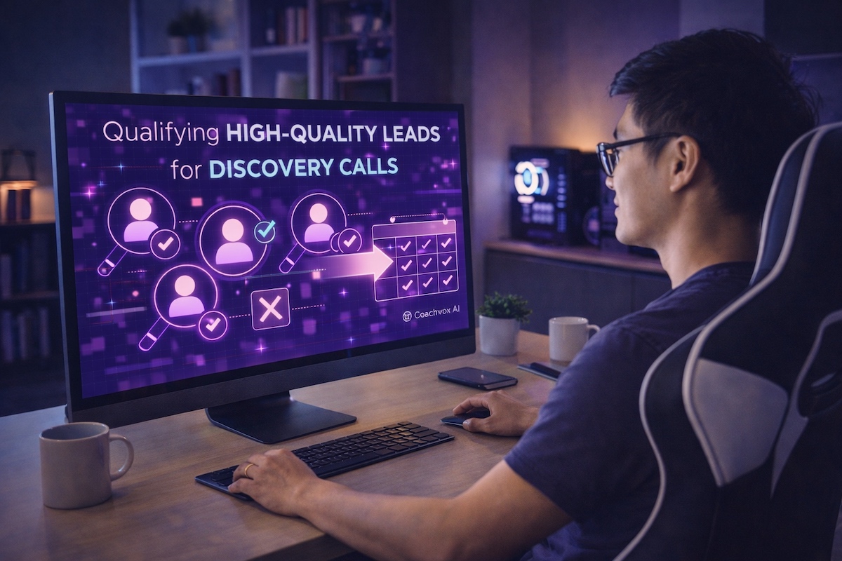 A coach working on generating more high-quality discovery calls