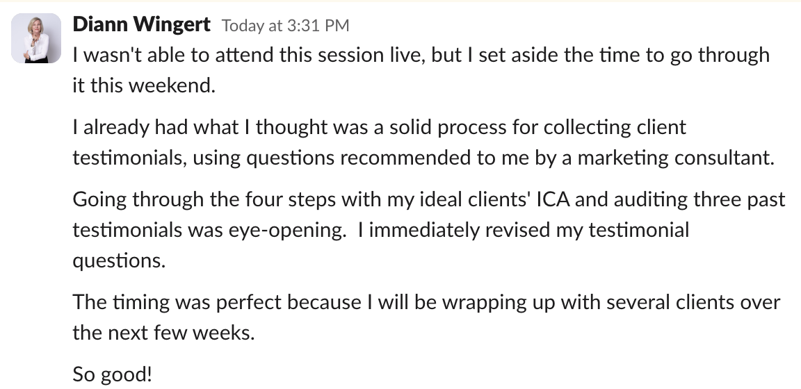 Coachvox Academy feedback