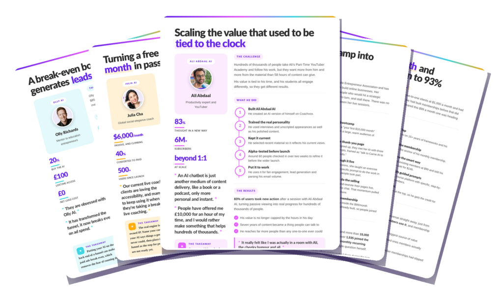 Preview of Coachvox case studies included in download