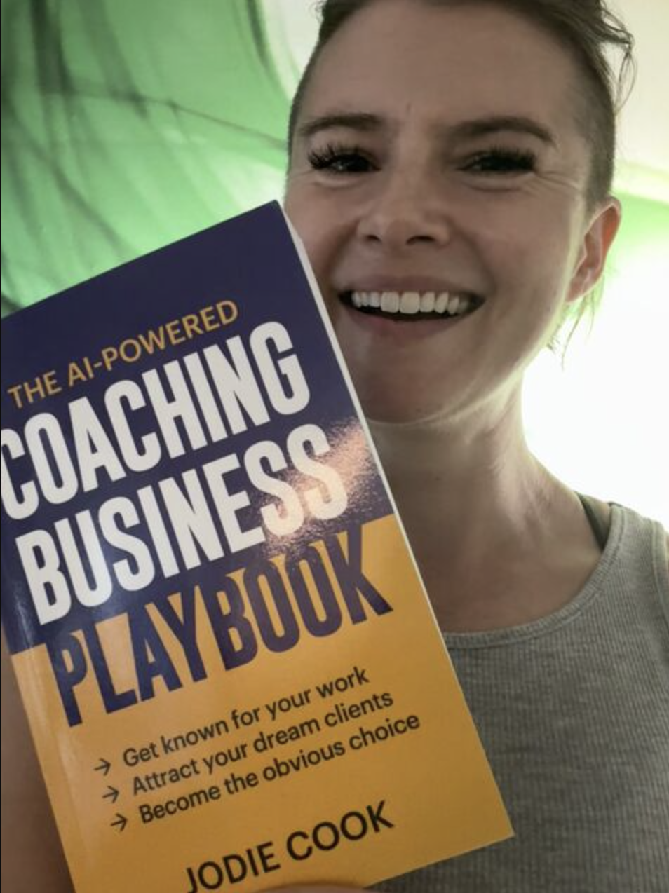 Jodie writing the Coaching Business Playbook